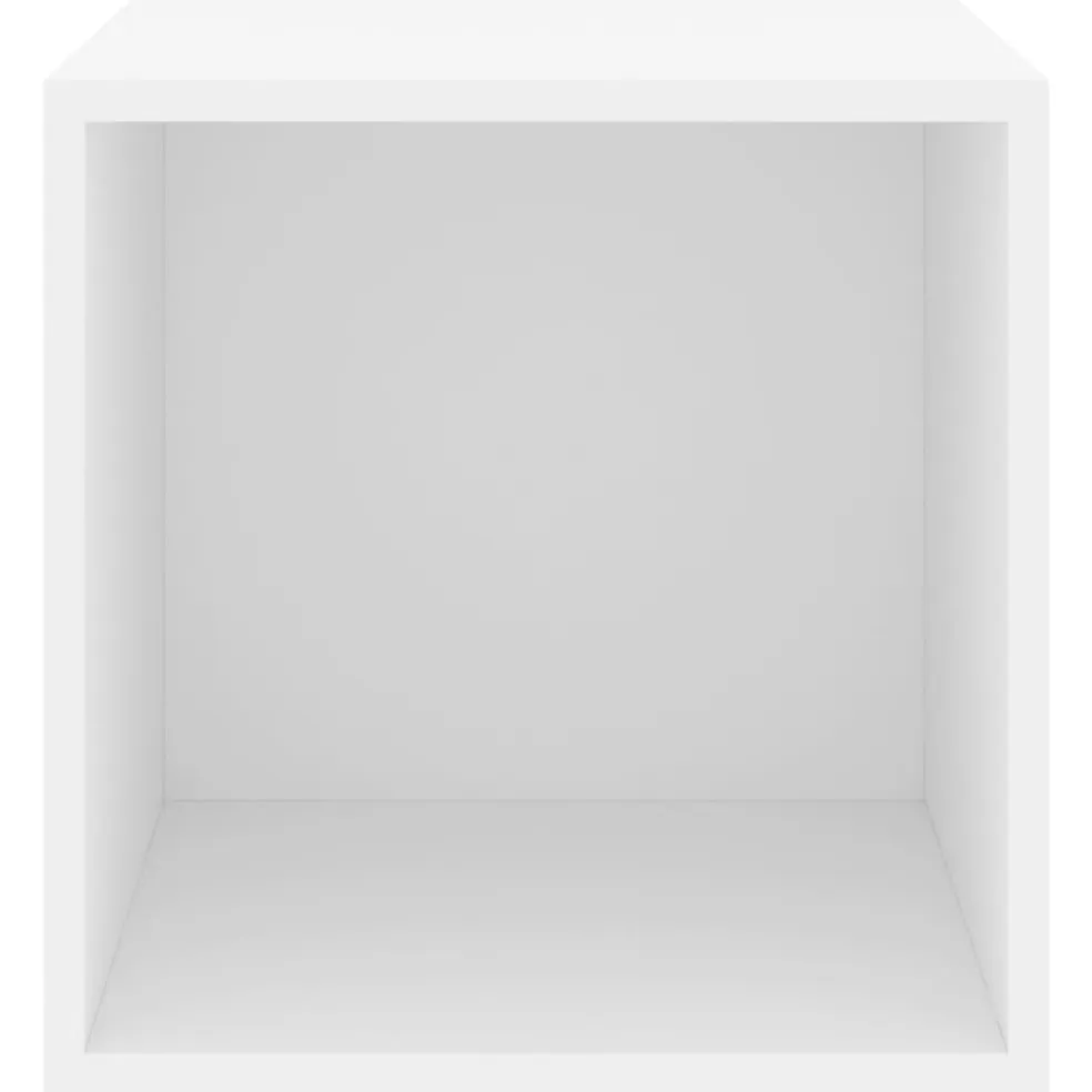 vidaXL Wandkasten 2 st 37x37x37 cm bewerkt hout wit