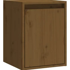 vidaXL Wandkasten 2 st 30x30x40 cm massief grenenhout honingbruin