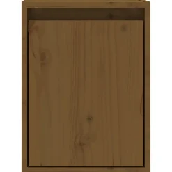 vidaXL Wandkasten 2 st 30x30x40 cm massief grenenhout honingbruin