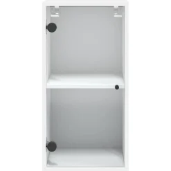 vidaXL Wandkast met glazen deuren 35x37x68,5 cm wit