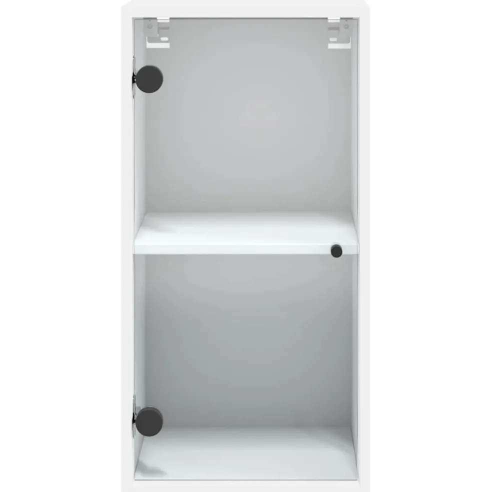vidaXL Wandkast met glazen deuren 35x37x68,5 cm wit