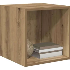 vidaXL Wandkast Muurmontage Artisan Eiken 37 x 37 x 37 cm Bewerkt hout