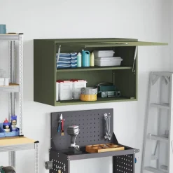 vidaXL Wandkast voor Garage Olijfgroen 80 x 40 x 53 cm