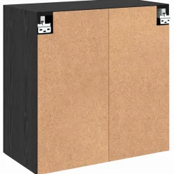 vidaXL Wandkast 60 x 31 x 60 cm Bewerkt hout Zwart Eiken