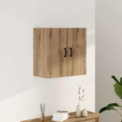 vidaXL Wandkast 60x31x60 cm bewerkt hout artisanaal eikenkleurig