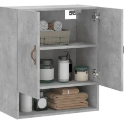 vidaXL Wandkast 60x31x70 cm bewerkt hout betongrijs
