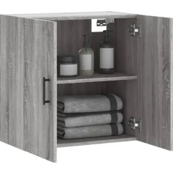 vidaXL Wandkast 60x31x60 cm bewerkt hout grijs sonoma eikenkleurig