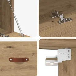 vidaXL Wandkast 100 x 36,5 x 35 cm Bewerkt hout Artisan Eiken