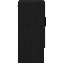 vidaXL Wandkast 60 x 31 x 70 cm Bewerkt hout Zwart Eiken