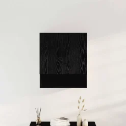 vidaXL Wandkast 60 x 31 x 70 cm Bewerkt hout Zwart Eiken