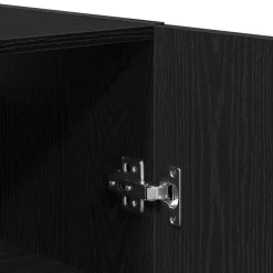 vidaXL Wandkast 60 x 31 x 70 cm Bewerkt hout Zwart Eiken