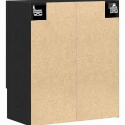 vidaXL Wandkast 60 x 31 x 70 cm Bewerkt hout Zwart Eiken