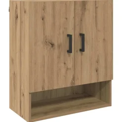 vidaXL Wandkast 60 x 31 x 70 cm Bewerkt hout artisanaal eikenkleurig