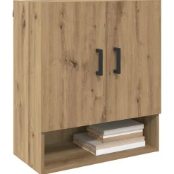 vidaXL Wandkast 60 x 31 x 70 cm Bewerkt hout artisanaal eikenkleurig