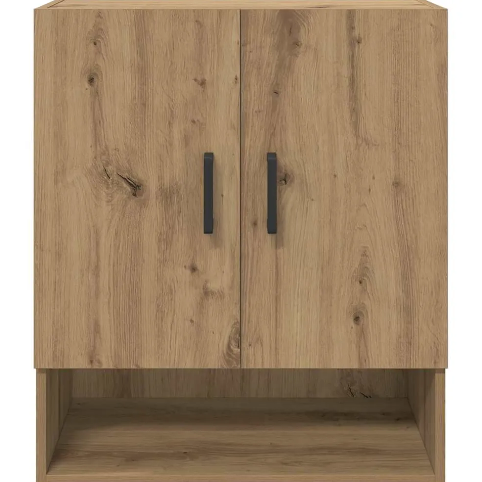 vidaXL Wandkast 60 x 31 x 70 cm Bewerkt hout artisanaal eikenkleurig