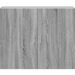 vidaXL Wandkast 80x42,5x64 cm bewerkt hout grijs sonoma eikenkleurig