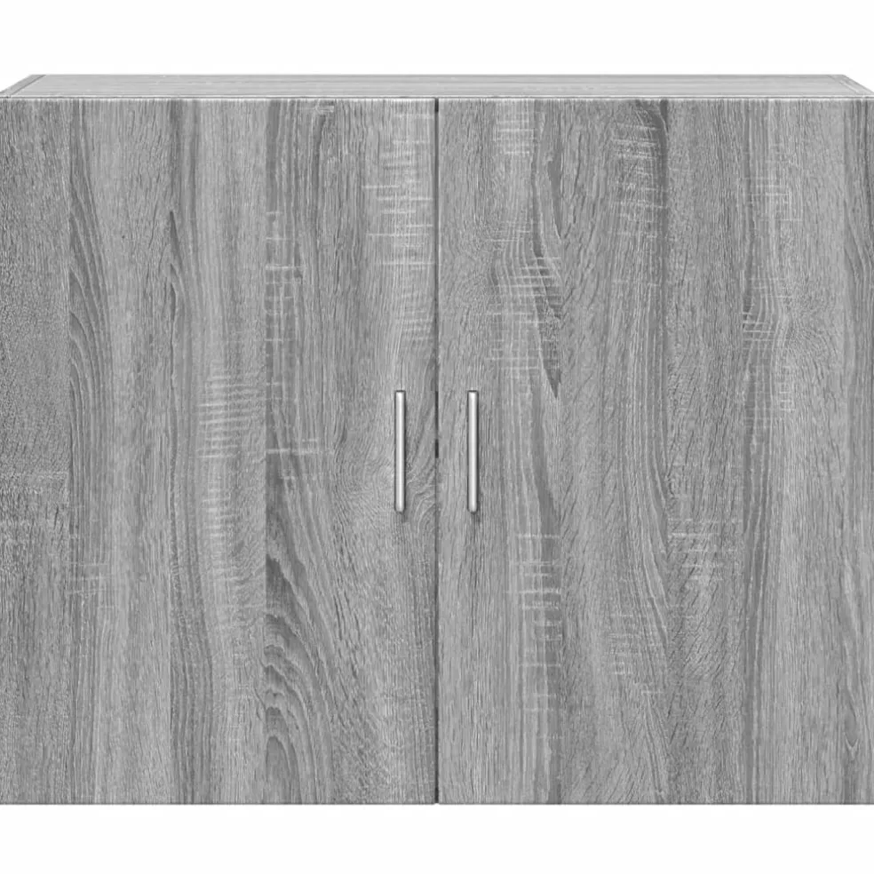 vidaXL Wandkast 80x42,5x64 cm bewerkt hout grijs sonoma eikenkleurig