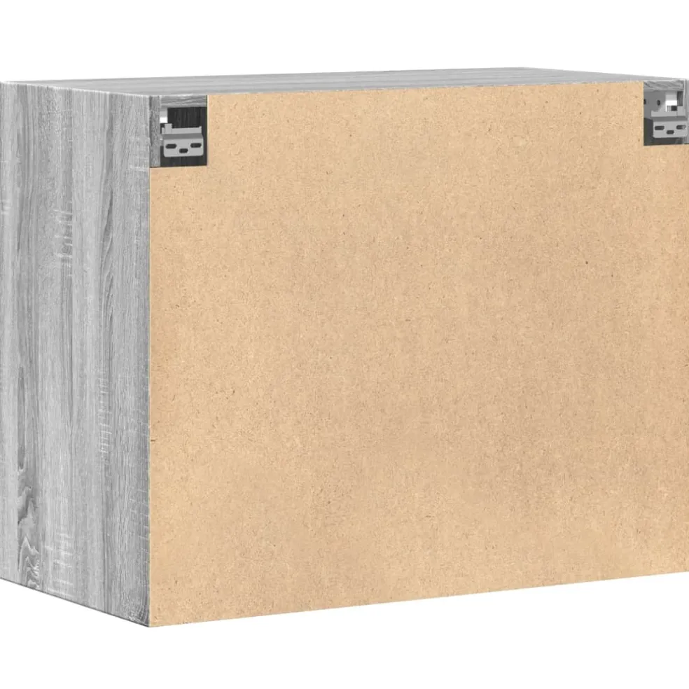 vidaXL Wandkast 80x42,5x64 cm bewerkt hout grijs sonoma eikenkleurig