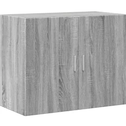 vidaXL Wandkast 80x42,5x64 cm bewerkt hout grijs sonoma eikenkleurig