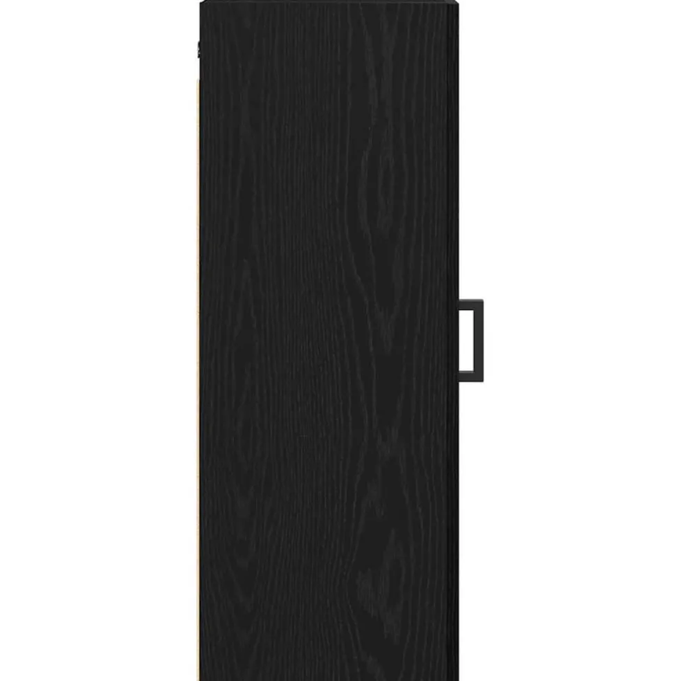 vidaXL Wandkast 34,5x34x90 cm bewerkt hout zwart eikenkleurig