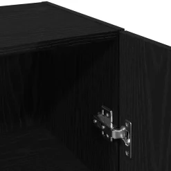 vidaXL Wandkast 34,5x34x90 cm bewerkt hout zwart eikenkleurig