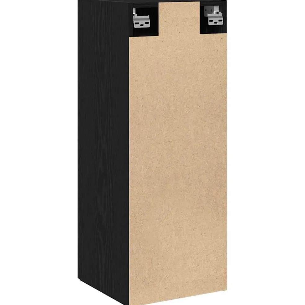 vidaXL Wandkast 34,5x34x90 cm bewerkt hout zwart eikenkleurig