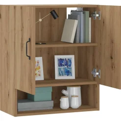 vidaXL Wandkast 60x31x70 cm bewerkt hout artisanaal eikenkleur