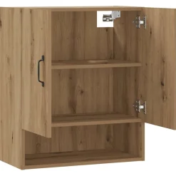 vidaXL Wandkast 60x31x70 cm bewerkt hout artisanaal eikenkleur