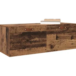 vidaXL Wandkast 100 x 36,5 x 35 cm Bewerkt hout Oudhout