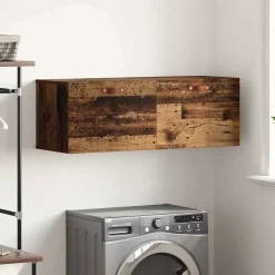 vidaXL Wandkast 100 x 36,5 x 35 cm Bewerkt hout Oudhout