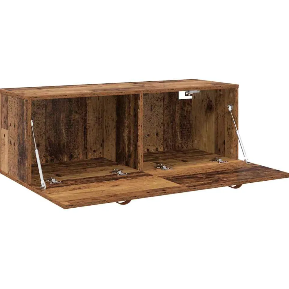 vidaXL Wandkast 100 x 36,5 x 35 cm Bewerkt hout Oudhout