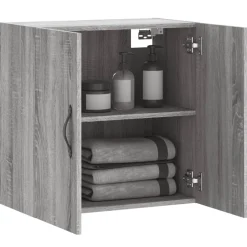 vidaXL Wandkast 60x31x60 cm bewerkt hout grijs sonoma eikenkleurig