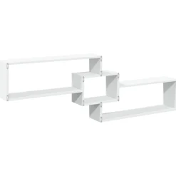 vidaXL Wandkast 158x18x53 cm bewerkt hout wit