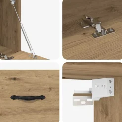vidaXL Wandkast 100 x 36,5 x 35 cm Bewerkt hout Artisan Eiken