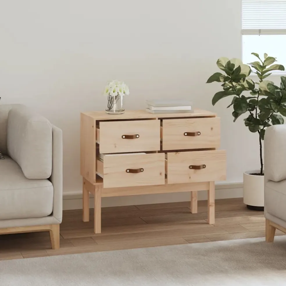vidaXL Wandkast 90x40x78 cm massief grenenhout