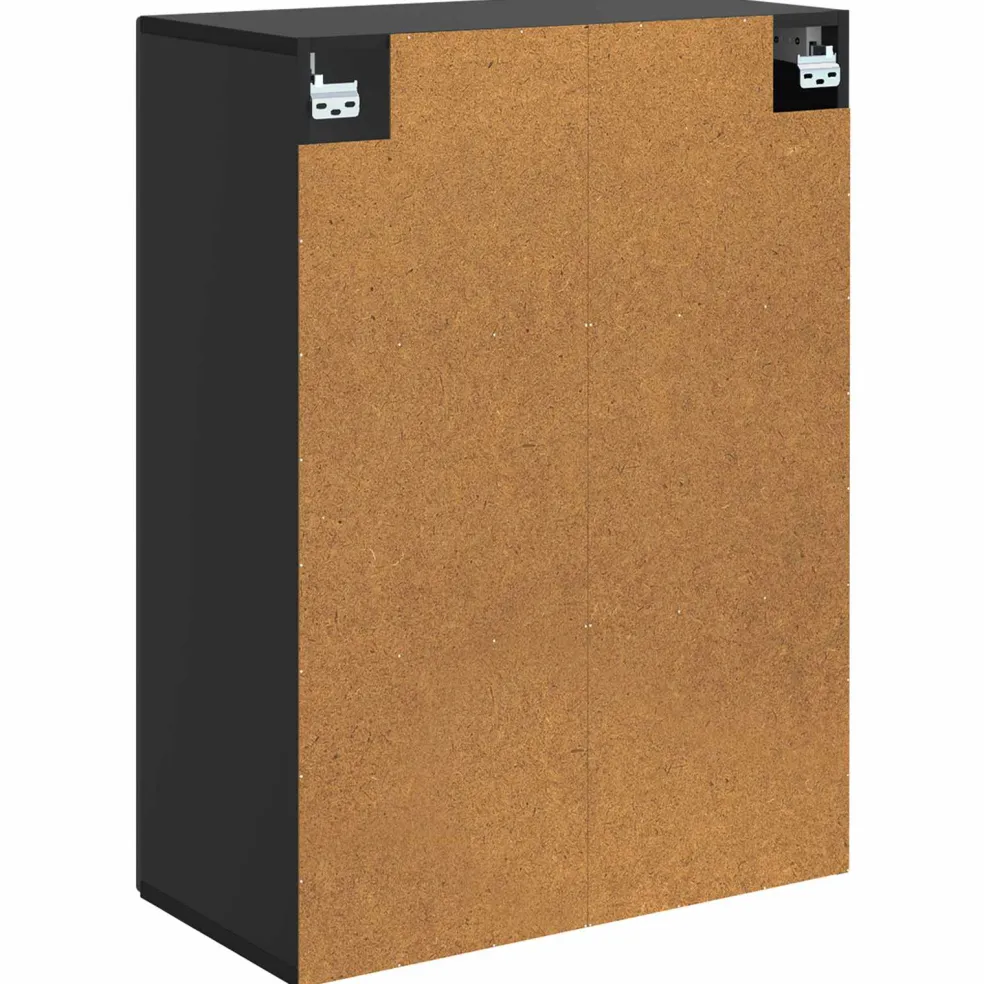 vidaXL Wandkast Zwart 66 x 34,5 x 90 cm Bewerkt hout
