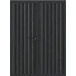 vidaXL Wandkast Zwart 66 x 34,5 x 90 cm Bewerkt hout