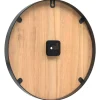 vidaXL Wandklok Ø39 cm ijzer en bewerkt hout bruin
