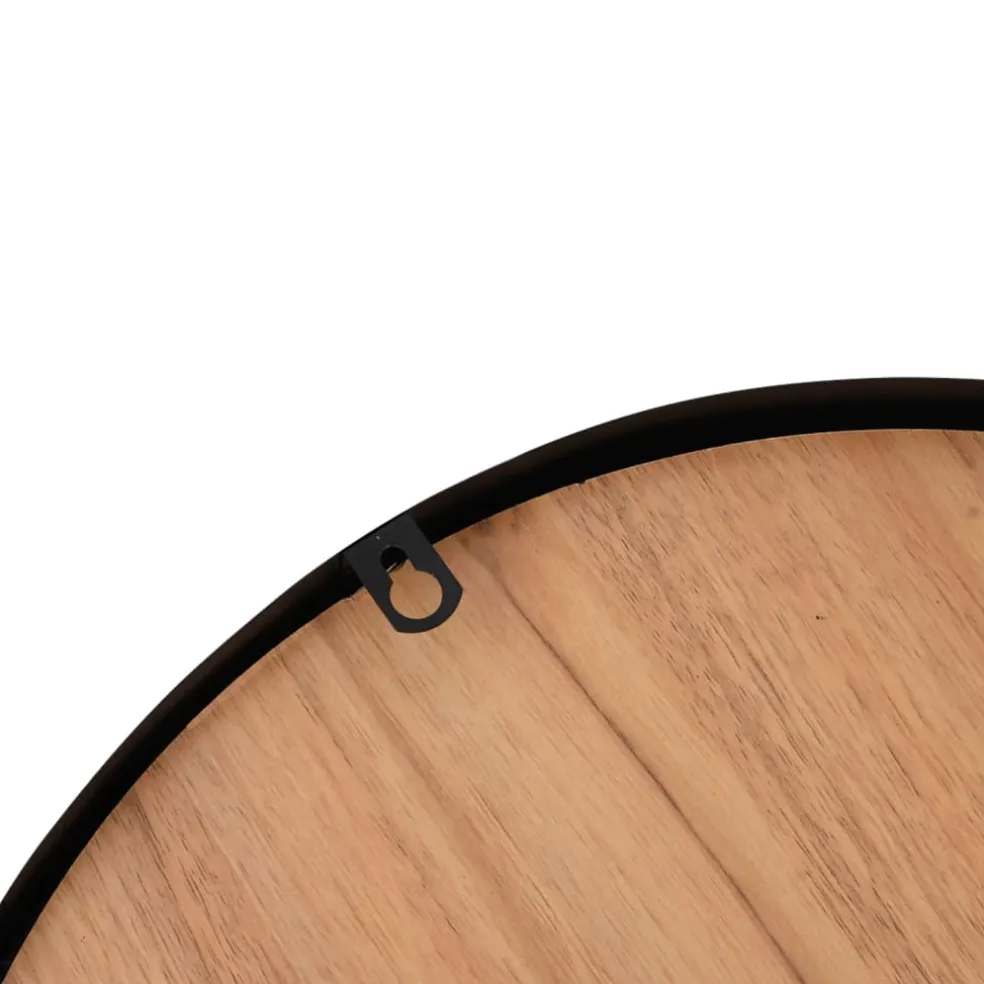 vidaXL Wandklok Ø39 cm ijzer en bewerkt hout bruin