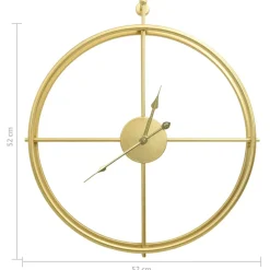 vidaXL Wandklok 52 cm ijzer goudkleurig
