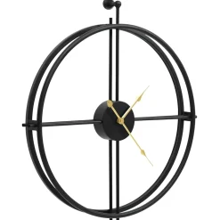 vidaXL Wandklok 52 cm ijzer zwart