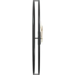 vidaXL Wandklok Ø50 cm ijzer zwart