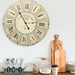 vidaXL Wandklok 60 cm MDF meerkleurig