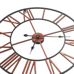 vidaXL Wandklok 58 cm metaal rood