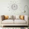 vidaXL Wandklok 40 cm metaal zilverkleurig