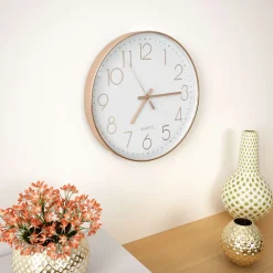 vidaXL Wandklok 30 cm roségoud