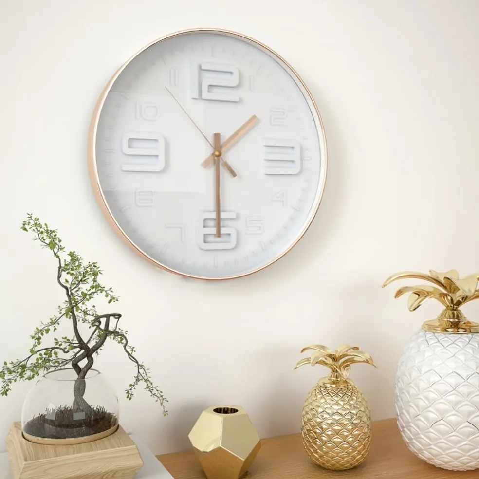 vidaXL Wandklok koper-look 30 cm