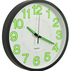 vidaXL Wandklok lichtgevend 30 cm zwart