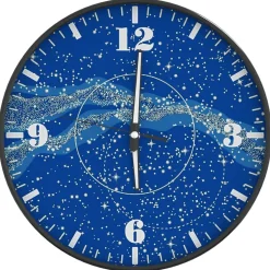 vidaXL Wandklok met lichtgevende wijzerplaat en wijzers Ø30 cm blauw