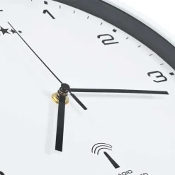 vidaXL Wandklok met quartz uurwerk radiogestuurd 31 cm wit